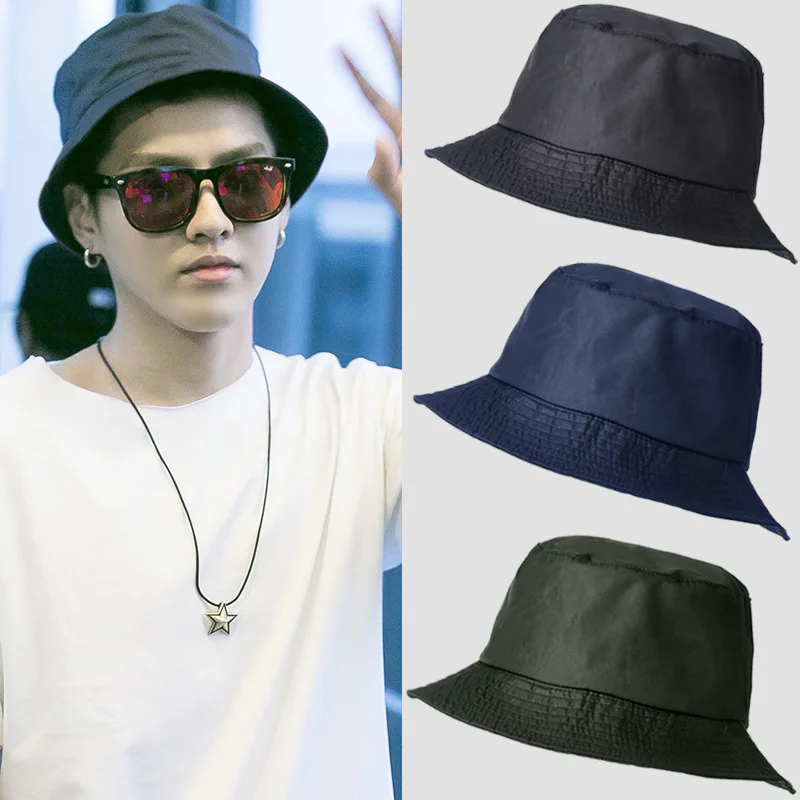 

54-58 59-63cm Big Head Circumference Bucket Hat Men's Summer Ins Trendy Korean Style Casual All-Match Sun Hat Women Bucket Hat