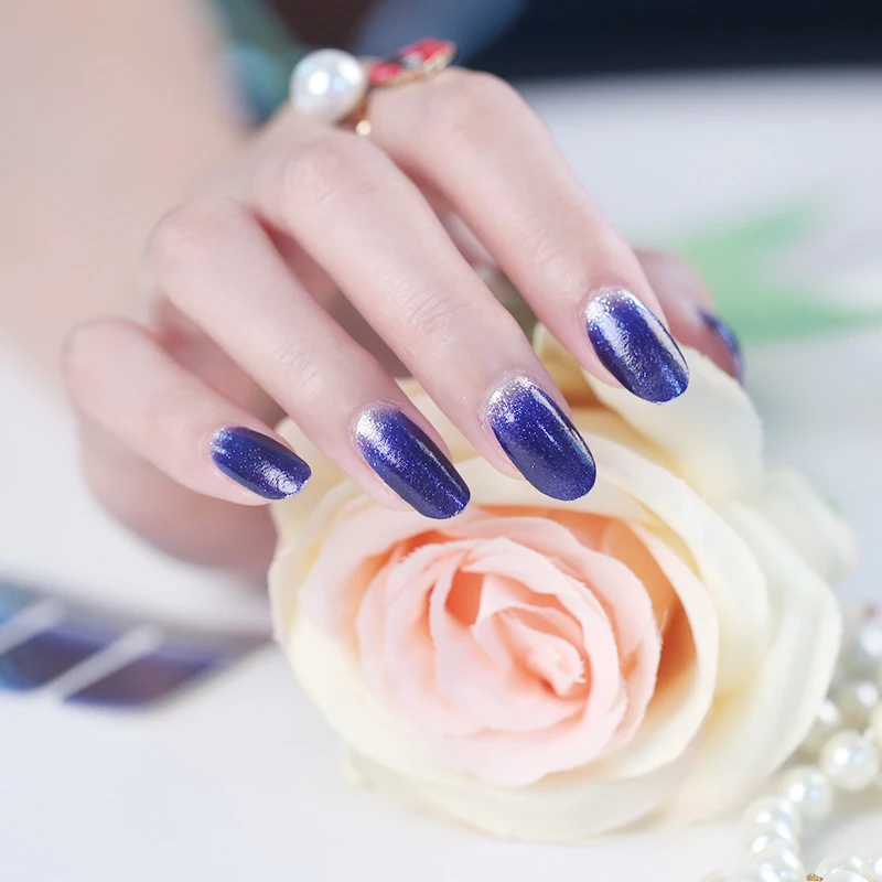 Новинка 2019 1 шт. блестящий порошок градиентный цвет наклейка для ногтей полное