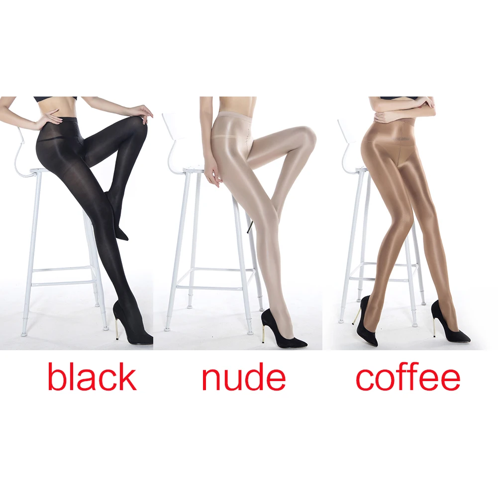 

Sexy Spring Autumn Shaping Long Bar Shiny High Waist Party Non Slip Elastic Women Pantyhose