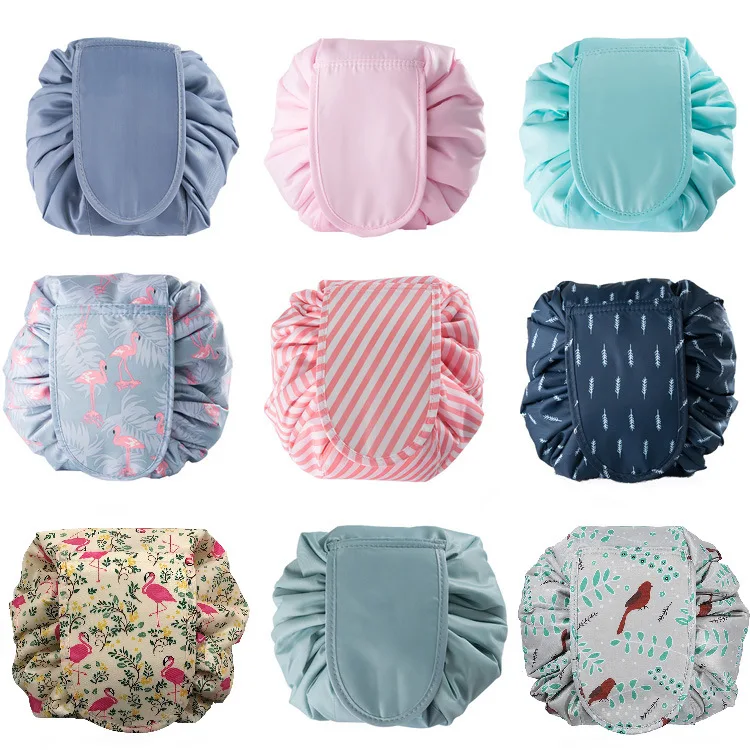 Женская косметичка для путешествий с изображением фламинго органайзер макияжа