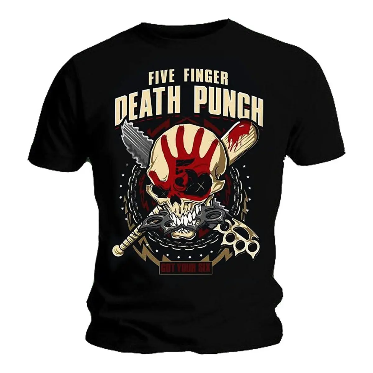 Футболка мужская летняя с коротким рукавом модная тенниска принтом FIVE FINGER DEATH PUNCH