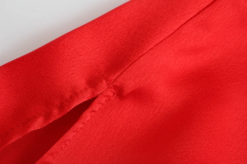 

KBAT Woman 2021 Red Satin Irregular Top Women Summer Spaghetti Straps Backless Sexy Tank Top Female Beachwear Sexy Blouse