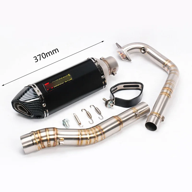 B Полная выхлопная система для Yamaha Y15ZR Exciter150 мотоциклетный коллектор Mid Pipe slip on 51 мм Глушитель со съемным дБ убийца Escape - Цвет: B