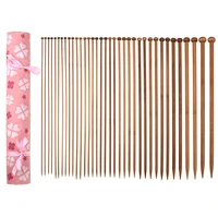 new knitting needles 36pcs single pointed crochet knitting needles kit smooth with pink bag handle weave art craft tools kn003