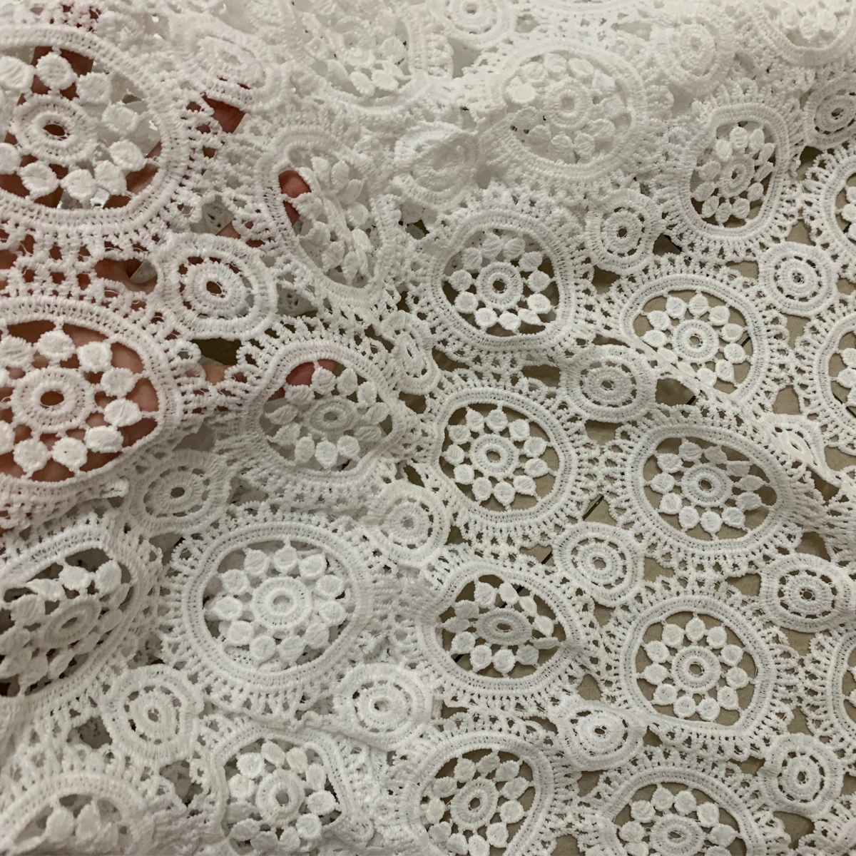 1 ярд африканская кружевная ткань белый гипюр 2019 высококачественный молочный