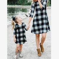2020 talloly spring and summer europe and the united states new three quarter sleeves parent child dress skirt