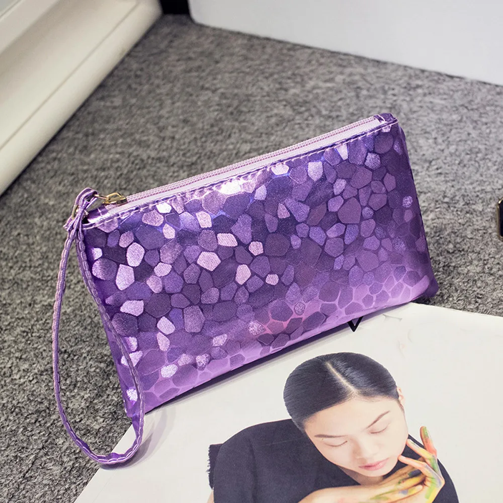 2019 Модный женский вечерний клатч косметичка блестящий кошелек с блестками