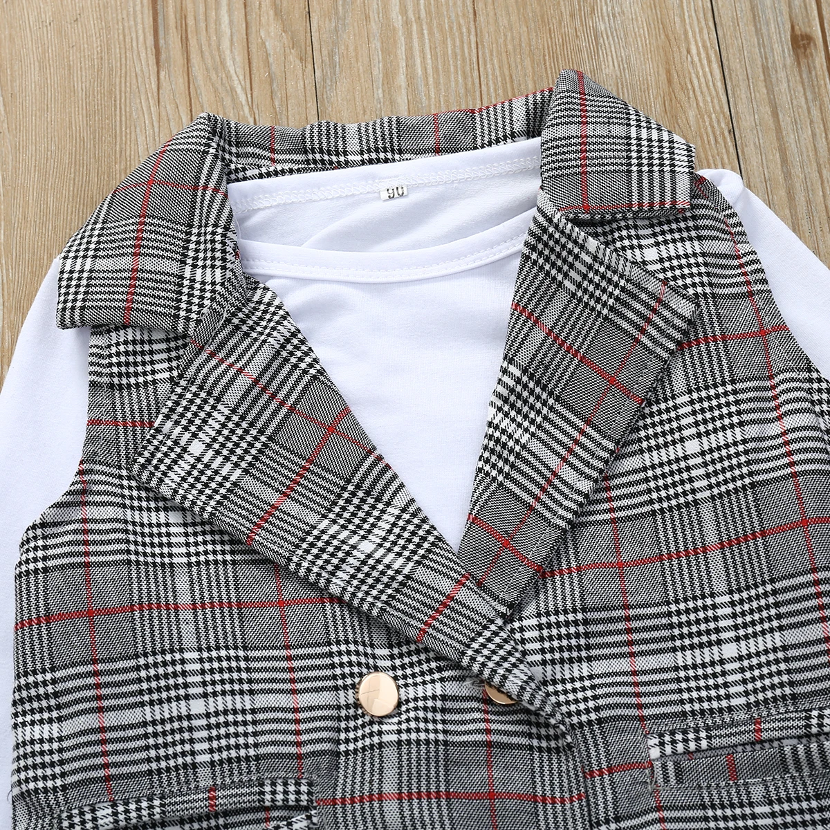 Элегантная одежда для девочек комплект из 3 предметов малышей блейзер девушек