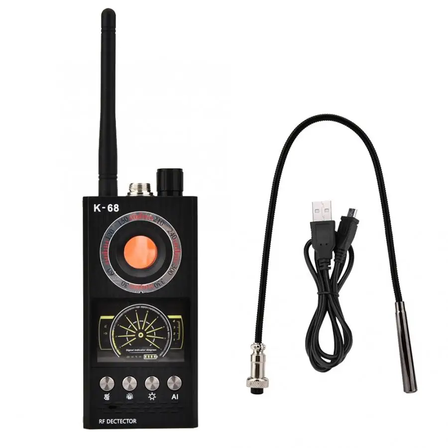K68 RF сканер детектор шпионаж камера искатель ошибка детектор Wi-Fi сигнал gps радио телефон устройство Finder Личная защита безопасности