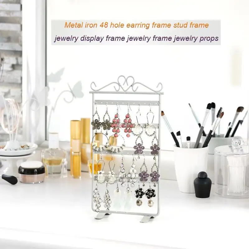 48 отверстий серьги-гвоздики дисплей практичный классический нежная текстура