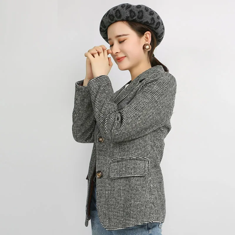 2019 новая стильная Высококачественная Женская клетчатая верхняя одежда