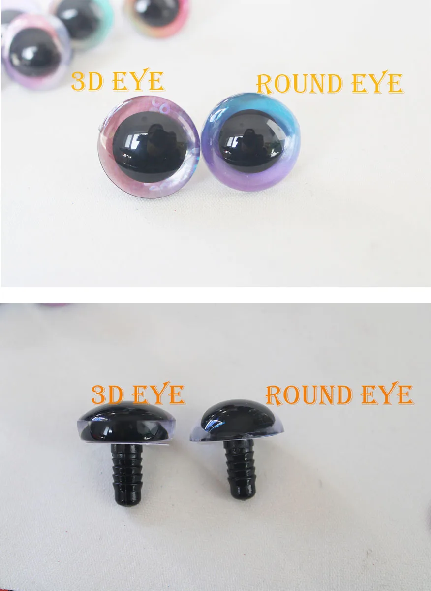 20pcs/lot new 9MM --35mm 3D rainbow colors toy safety eyes Rainbow doll + washer for diy plush doll--R12 | Игрушки и хобби