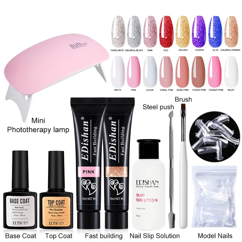 

Nail Set Crystal Extension Glue Nail Film Mold for Phototherapy False Nails Jelly Gel Nail Art Tools Nail Tools Manicure Set