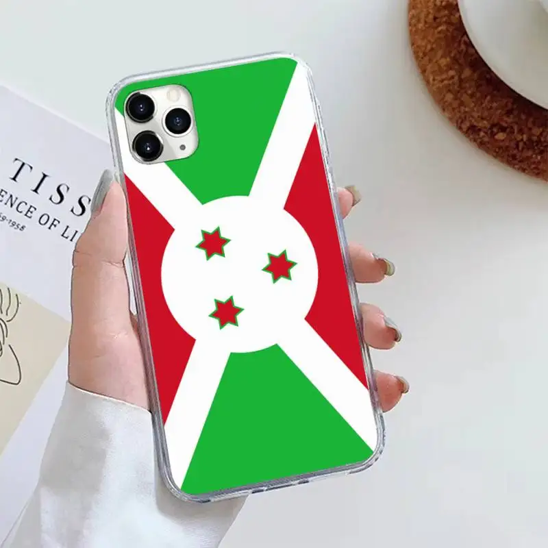 

Burundi National Flag Coat Of Arms Phone Case For iphone 12 5 5s 5c se 6 6s 7 8 plus x xs xr 11 pro max luxury design cover
