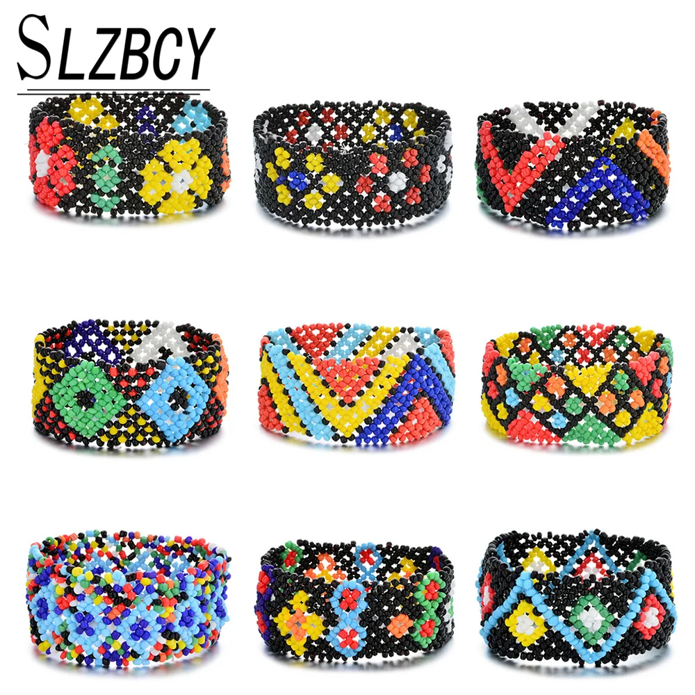 Богемный цветной бисер браслет из нескольких нитей этнический плетеный