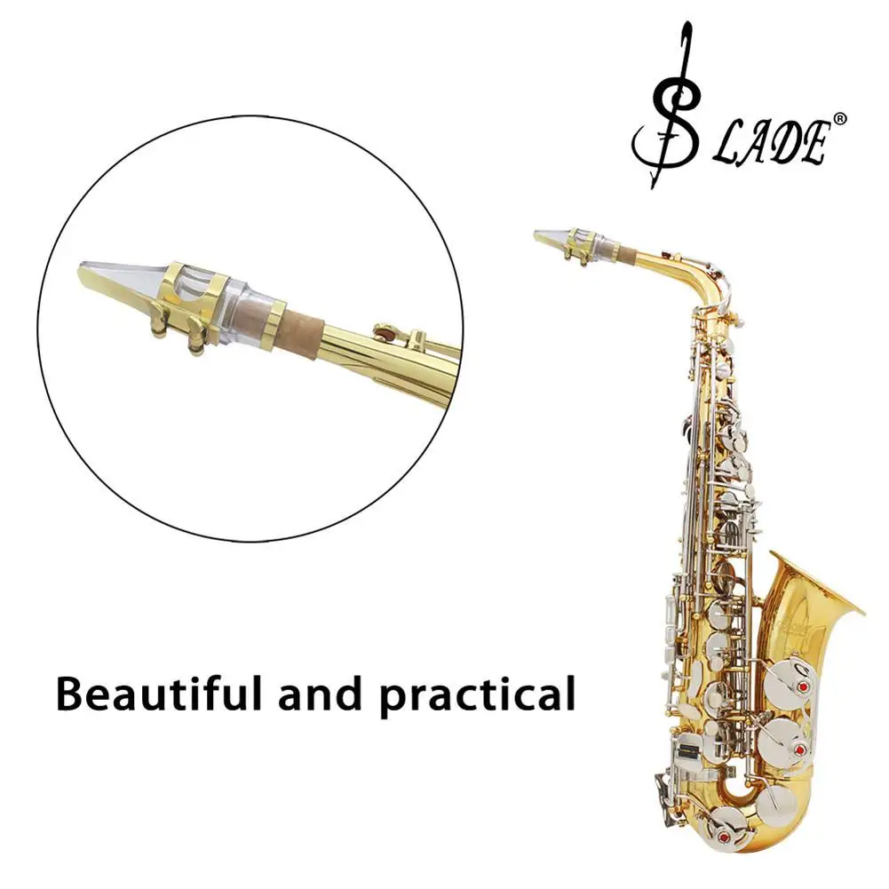 Professional Alto Saxophone Mouthpiece For Sax Playing Music Transparent Golden Rim Parts | Спорт и развлечения