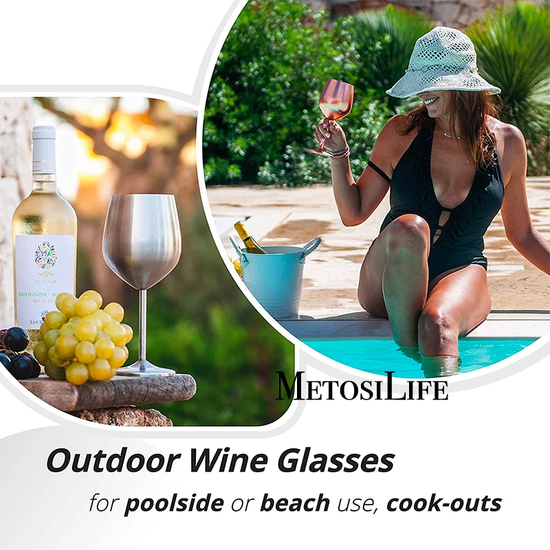Стальные Винные Бокалы из нержавеющей стали 18 унций небьющиеся бокалы