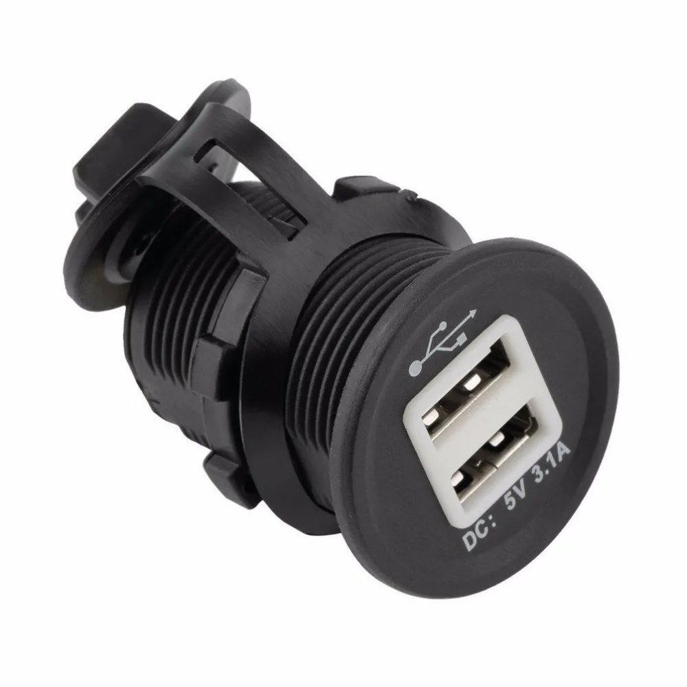 Автомобильное зарядное устройство автомобильное двойной USB высокоскоростное 12 24