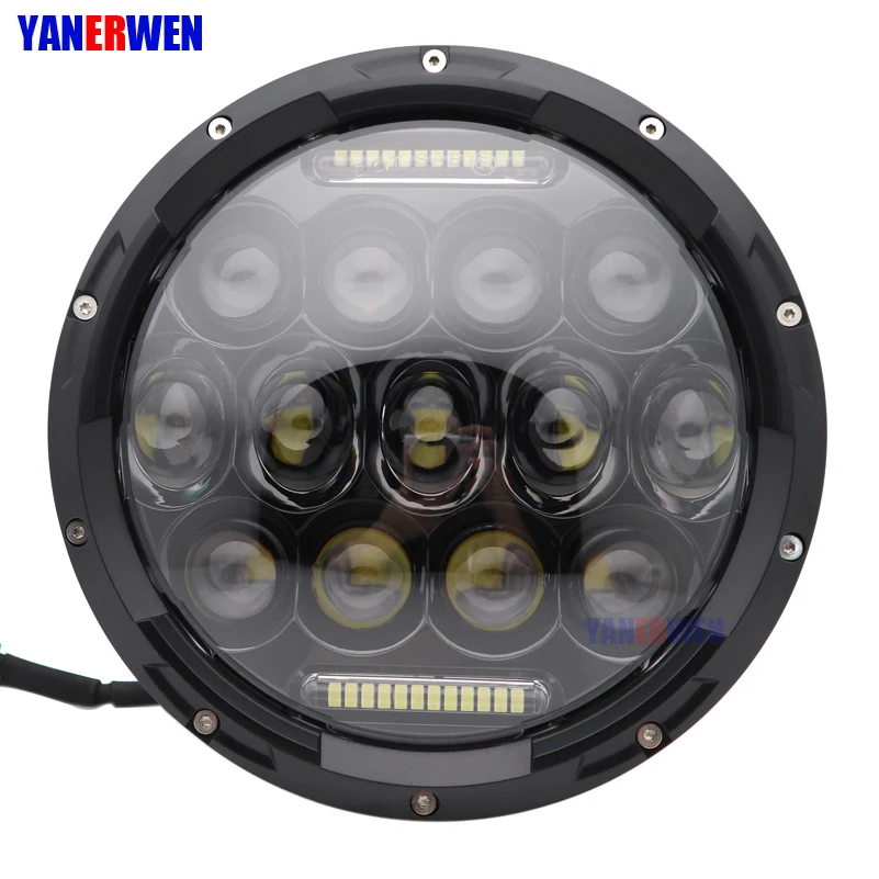 7 inch LED Headlamps Halo Ring Amber Turn Signal 150W Hi Low for Lada Niva 4x4 Jeep Offroad 7&quot DRL Headlights 12V DOT | Автомобили и