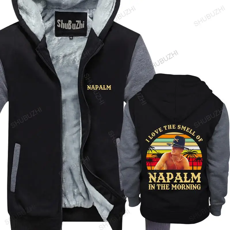 

man hoodies winter jacket loose tops I Love The Smell of Napalm in The Morning Vintage Retro hoodies Bill Kilgore Apocalypse