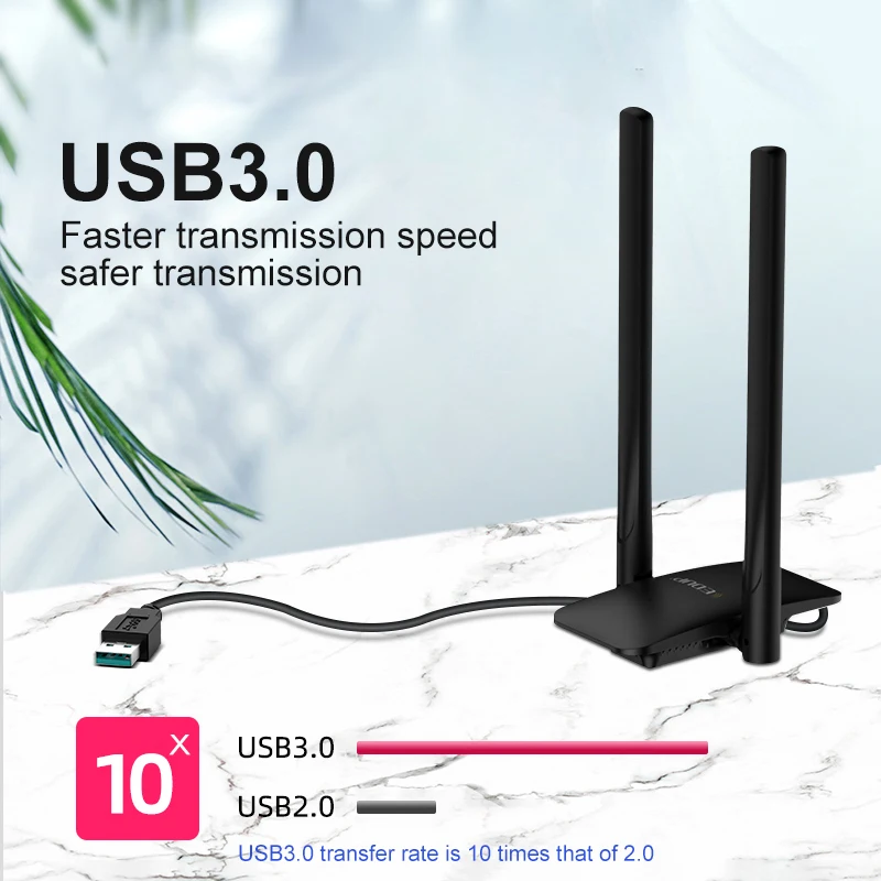 Беспроводной Wi-Fi адаптер EDUP 2 4 Мбит/с USB3.0 сетевая карта 5 8G и G двухдиапазонный