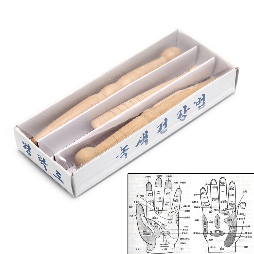 

1 Set=3PCS Original Wooden Foot Body Massage Stick Relieve Muscle Soreness Relaxing Tool Acupuncture Foot Reflexology Massager