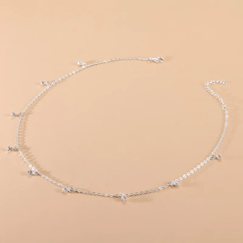 

Fashion Rhinestone Beads Chains Necklaces for Women Bohemian Vintage Zircon Pendant Choker Necklaces Beads Party Jewelry New