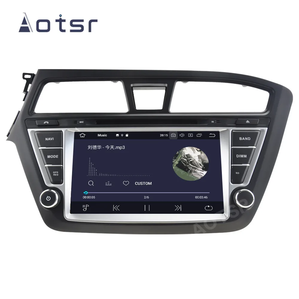 Автомобильный радиоприемник AOTSR 2 Din Android 10 для Hyundai I20 2014 - 2020 центральный