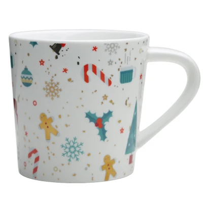 Керамическая американская большая емкость кружка толстая Золотая