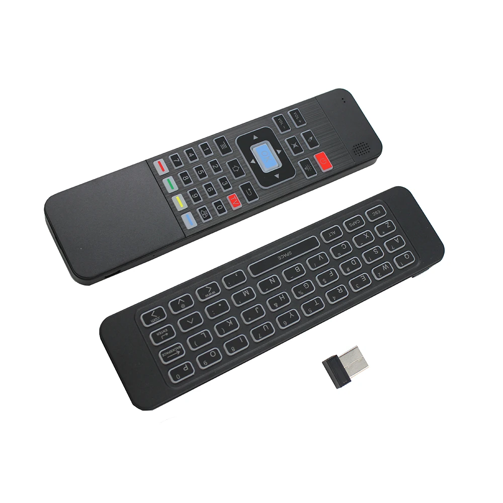 T3 6-Axis Gyro AirMouse 2 4G Беспроводной 7 видов цветов с подсветкой Smart RemoteControl QWERTY