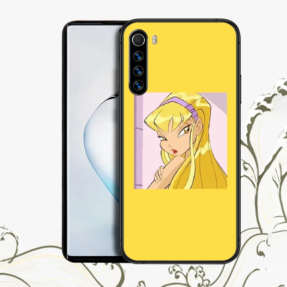 

Cute Cartoon Girl Winx Clubs Xiaomi Redmi Note 5 7 8 8T 9 9S 7 9A K30 Pro Ultra Max For Phone Case black Funda 3D Cover Silicone