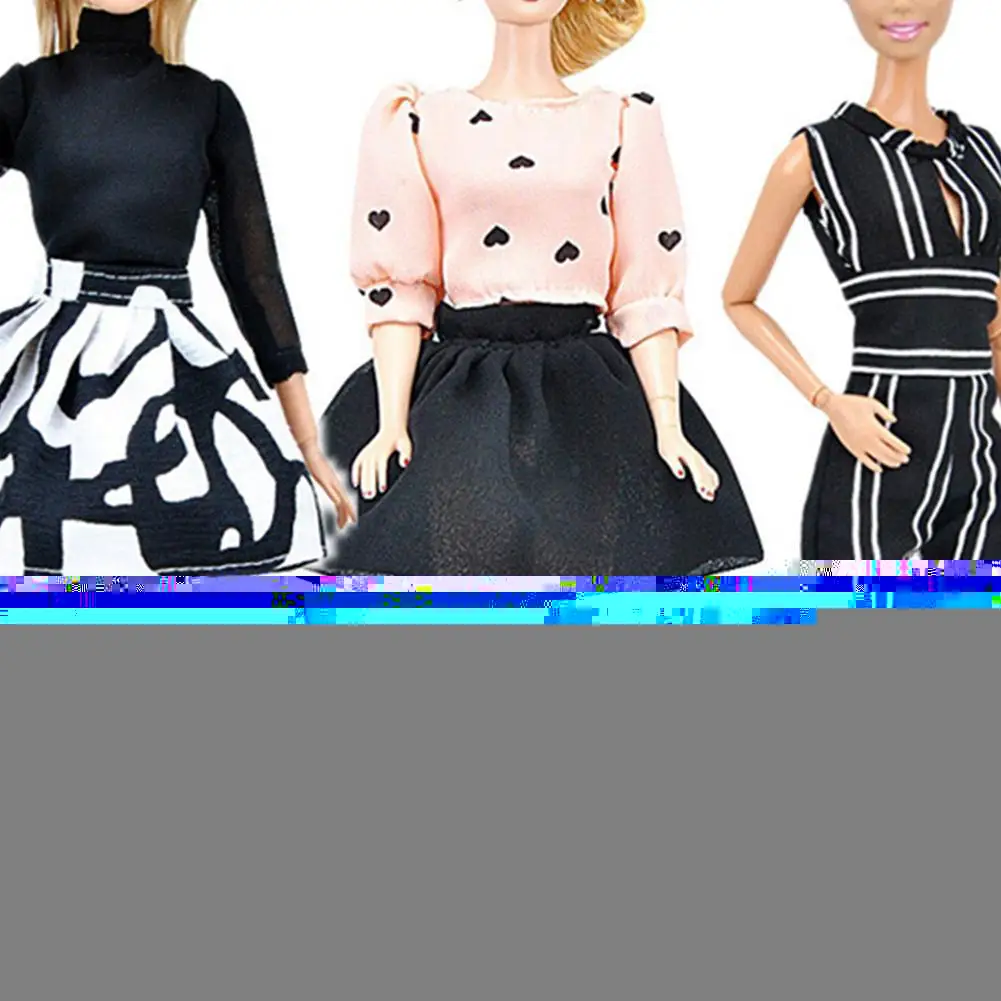 

Аксессуары для кукол, тканевое платье, модная повседневная одежда, игрушка для девочек для детей на день рождения, «сделай сам», детские под...