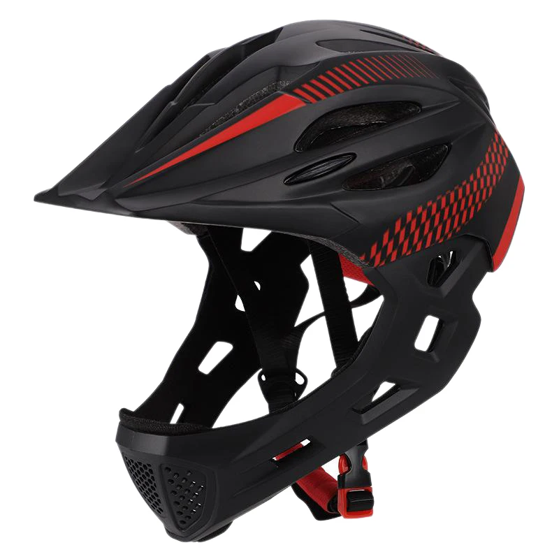 

Children Bike Helmet Full Face Off-Road Mtb Bicycle Helmet Balance Sports Kids Full Covered Helmets With/ Rear Light