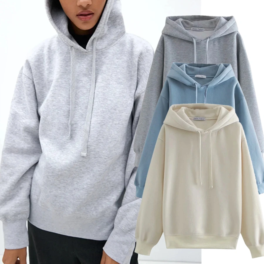 

Elmsk пуловеры, топы в английском стиле преппи, модные простые многоцветные плюшевые зимние толстовки с капюшоном, женская теплая Свободная Т...