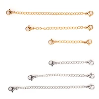 57 510 cm extension chain tone extended tail chain lobster clasp connector diy jewelry making findings bracelet necklace