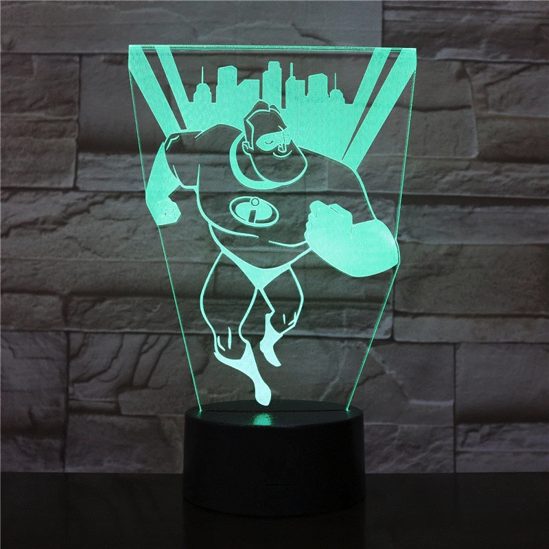 Светодиодный ночсветильник с 3d изображением персонажа фильма Мистер
