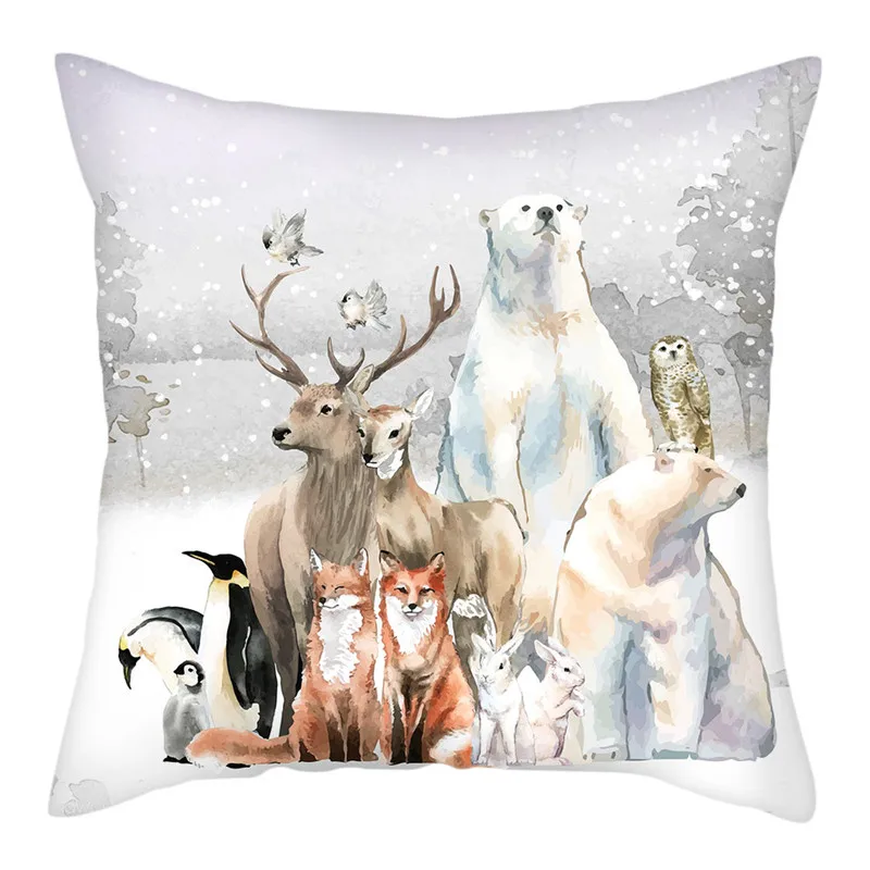 Рождественские наволочки TTLIFE с принтом оленя декоративные подушки Наволочки для