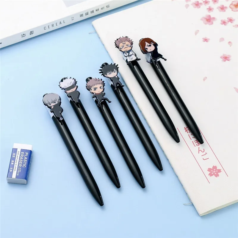 1Pc Anime Ballpens Plastic Cosplay Pen Black Ink Pen For Office School Writing Supplies Stationery 14CM