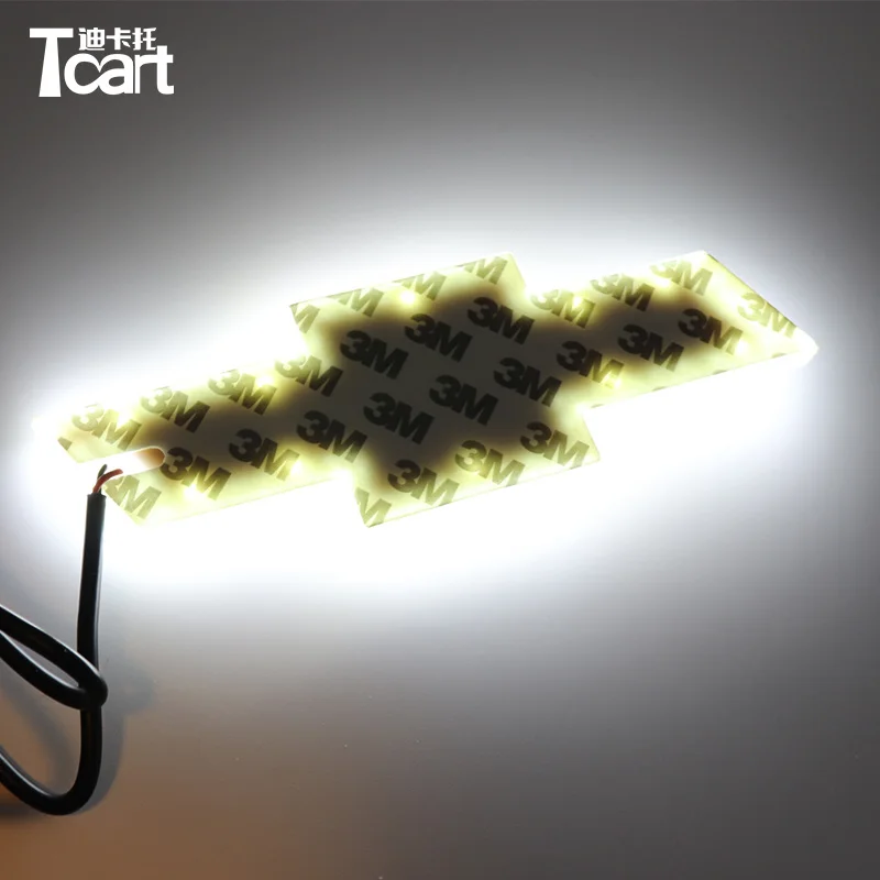 Tcart светодиодный автомобильный брелок с логотипом светильник эмблема Стикеры