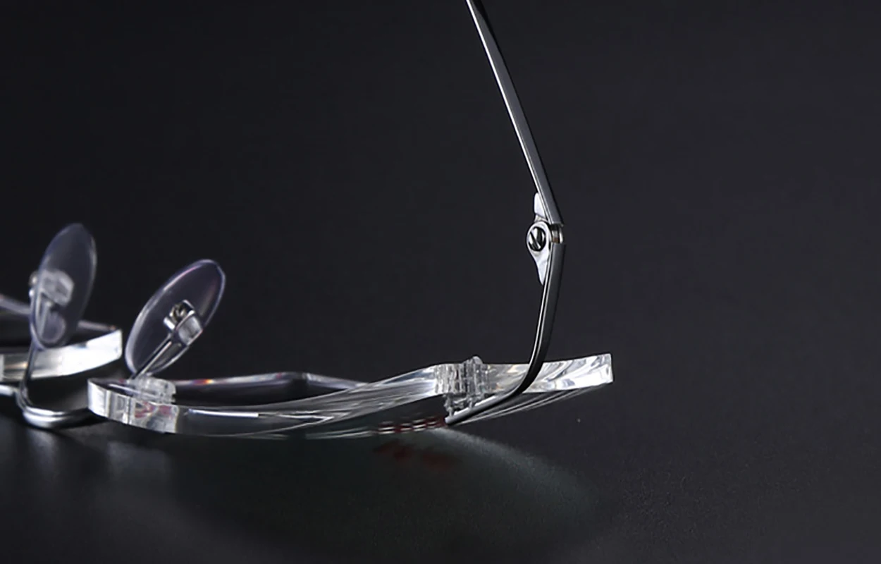 

Unisex -1.5--3.0 Myopia Glasses Reading Glasses Titanium Alloy Glasses Frame Student Exquisite Silver Myopia Glasses