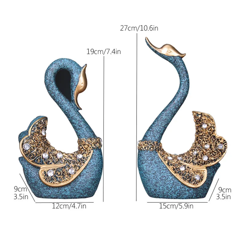 

Swan Resin Statues Creative Home Decoration Modern Sculptures Figurines Craft Office Home Decoration Accessories
