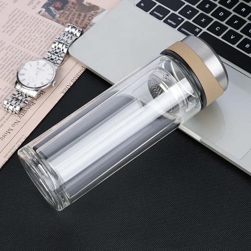 

High Borosilicate double-layer glass advertising Cup transparent cup gift Cup lettering seal