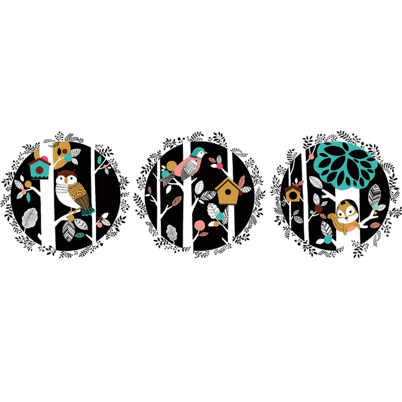 Креативные настенные наклейки в скандинавском стиле с птицами домашний декор