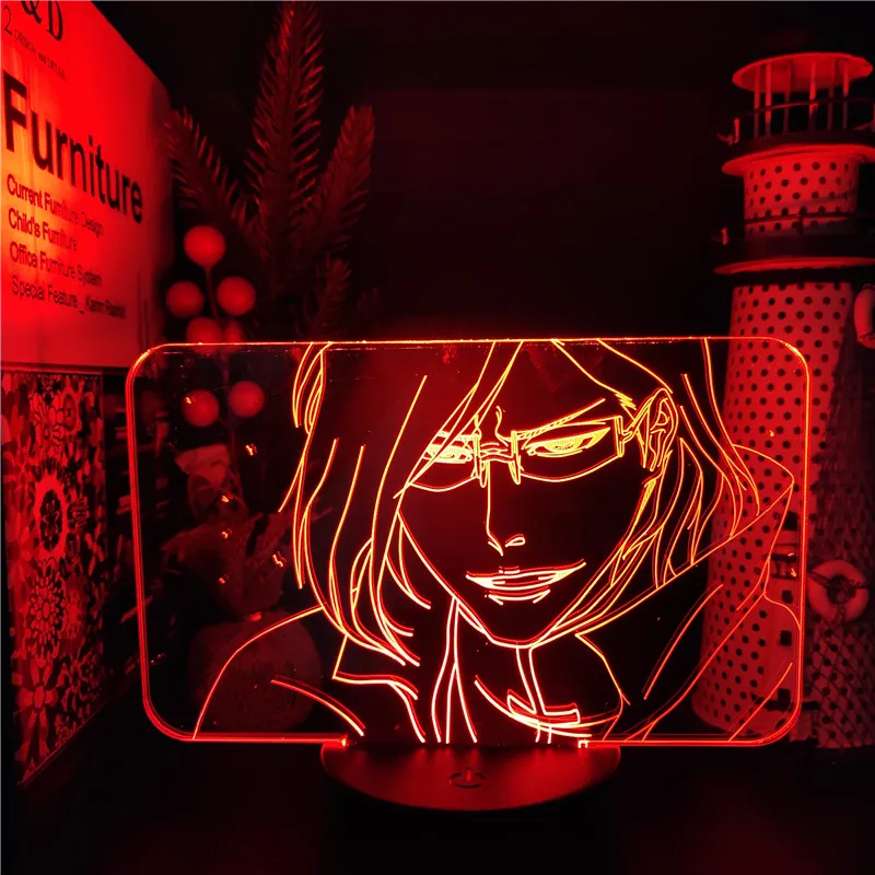 Светильник Ishida Uryuu 3D иллюзия аниме светодиодный ночник для спальни Декор Детская