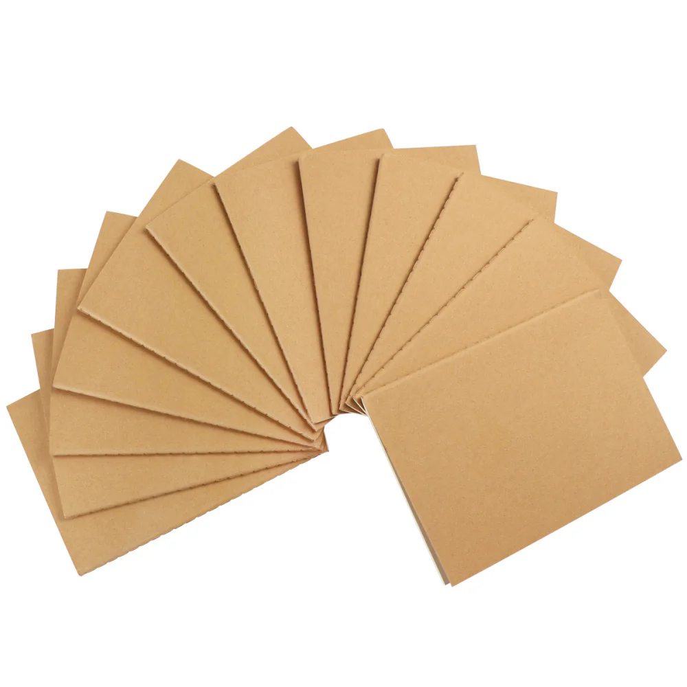 

NUOLUX 12PCS A6 Kraft Notebooks Kraft Brown Blank Pages Blank Cover Kraft Journals