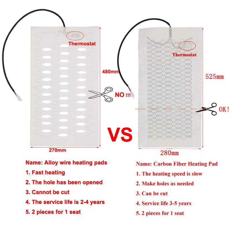 new dc 12v alloy wire car seat heater universal 6 level round switch kit fit 2 seats fast heating pads winter warmer seat covers free global shipping