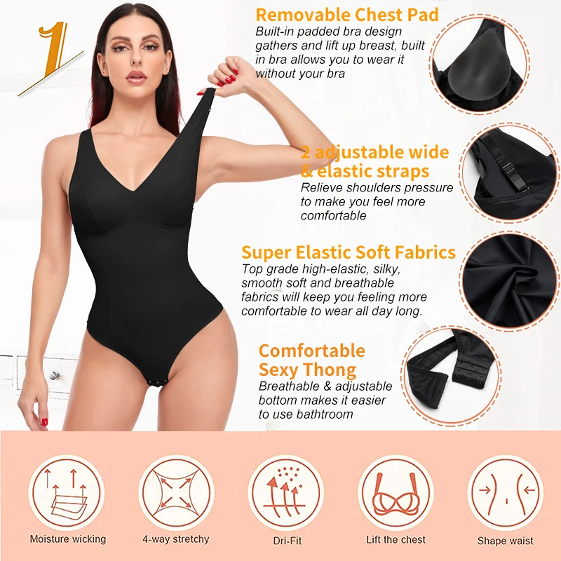 Women's Binders Shapers Body Shapewear Thong Sexy Bodysuit Slimming Underwear Waist Trainer Body Shaper Modeling Strap Corset