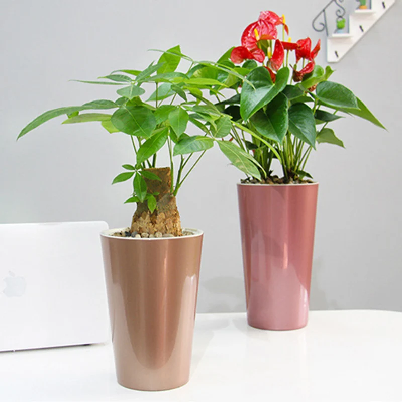 High Self Watering Planter Violet Pots Lazy Flower Pot Automatic-Watering UEJ | Дом и сад