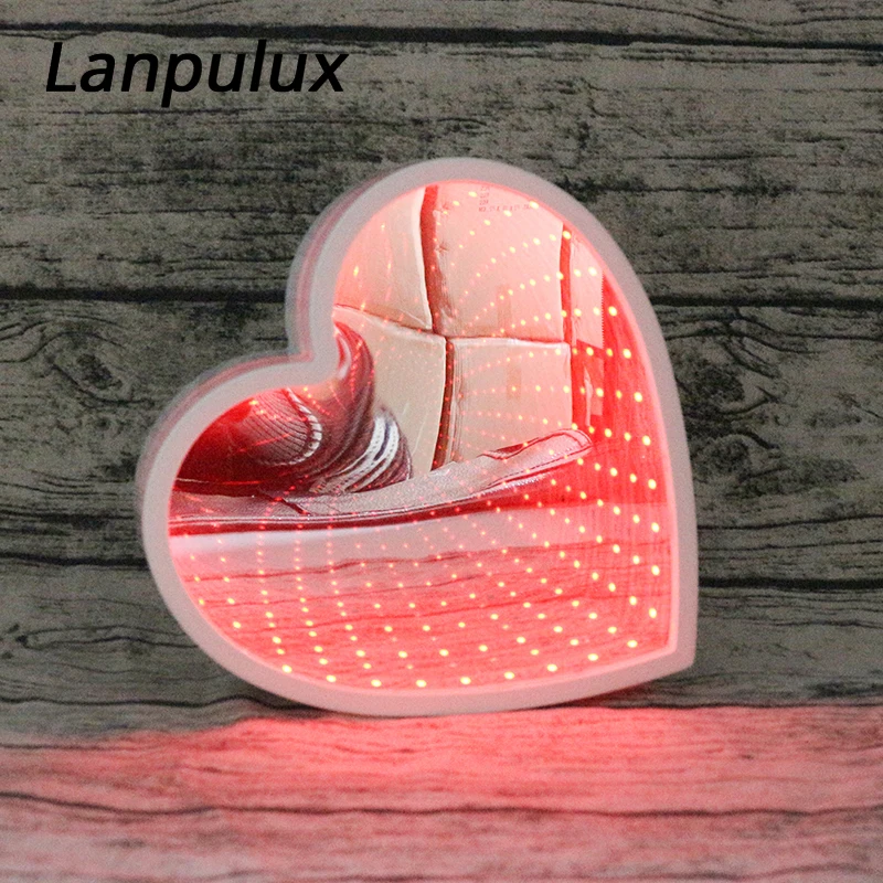 Lanpulux крутые светодиодные туннельные лампы в форме сердца звезды облака
