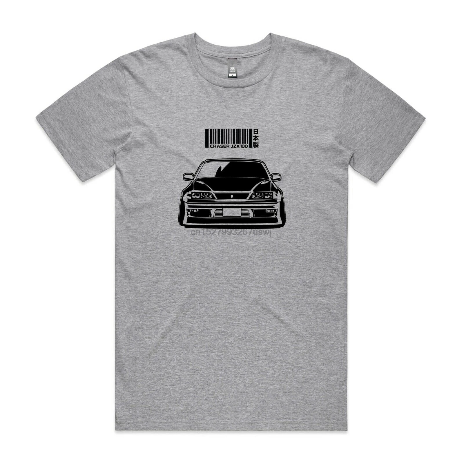 Toyota Chaser JZX100 Футболка-дрейф JDM машина сделано в Японии штрих-код Мужская футболка